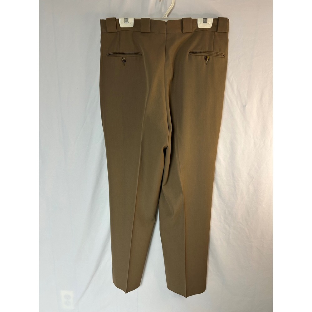 Vintage Bachrach Mens Brown Pleated Wool Dress Pants Made in USA Trousers 34x32 - Picture 11 of 16
